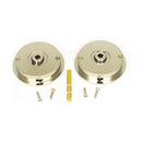 From The Anvil - 60mm Art Deco Round Pull - Privacy Set - Polished Nickel - 50164 - Choice Handles