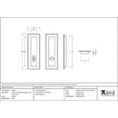 From The Anvil - 175mm Art Deco Rectangular Pull - Privacy Set - Pewter Patina - 50174 - Choice Handles