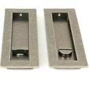 From The Anvil - 175mm Plain Rectangular Pull - Privacy Set - Pewter Patina - 50176 - Choice Handles