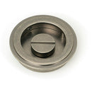 From The Anvil - 60mm Art Deco Round Pull - Privacy Set - Pewter Patina - 50182 - Choice Handles