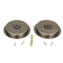 From The Anvil - 75mm Art Deco Round Pull - Privacy Set - Pewter Patina - 50183 - Choice Handles