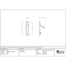 From The Anvil - 125mm x 25mm Edge Pull - Pewter Patina - 50186 - Choice Handles