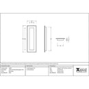 From The Anvil - 175mm Art Deco Rectangular Pull - Matt Black - 50206 - Choice Handles