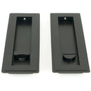 From The Anvil - 175mm Art Deco Rectangular Pull - Privacy Set - Matt Black - 50210 - Choice Handles