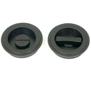 From The Anvil - 60mm Art Deco Round Pull - Privacy Set - Matt Black - 50218 - Choice Handles