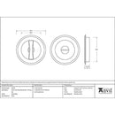 From The Anvil - 75mm Art Deco Round Pull - Privacy Set - Matt Black - 50219 - Choice Handles