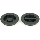 From The Anvil - 75mm Plain Round Pull - Privacy Set - Matt Black - 50221 - Choice Handles