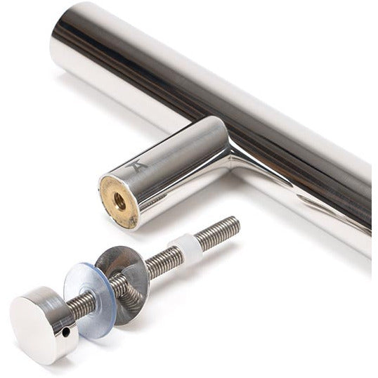 From The Anvil - 1.5m T Bar Handle Bolt Fix 32mm Diameter - Polished Marine SS (316) - 50249 - Choice Handles