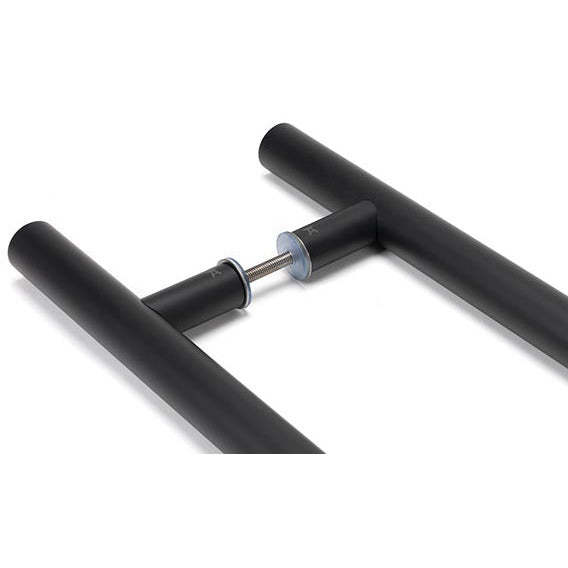 From The Anvil - 1.8m T Bar Handle B2B Fix 32mm Diameter - Matt Black - 50268 - Choice Handles