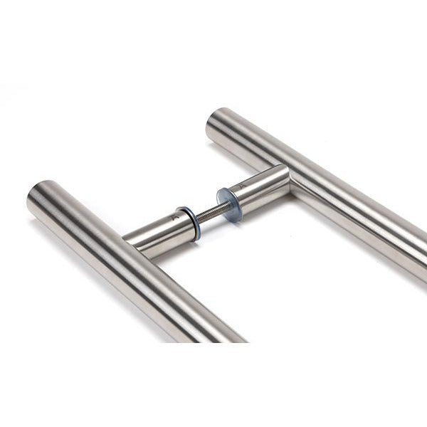 From The Anvil - 100mm Back to Back Fixings for T Bar (2) - Satin Stainless Steel - 50269 - Choice Handles