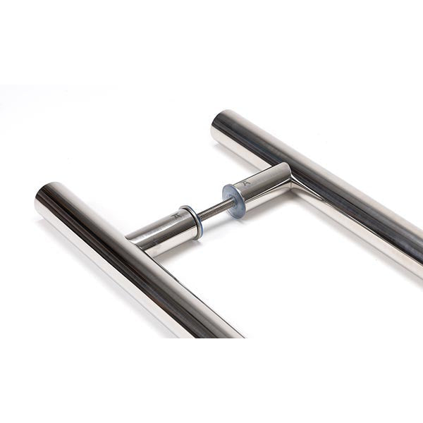 From The Anvil - 100mm Back to Back Fixings for T Bar (2) - Satin Stainless Steel - 50269 - Choice Handles