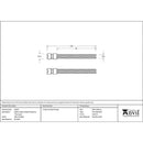 From The Anvil - 100mm Back to Back Fixings for T Bar (2) - Satin Stainless Steel - 50269 - Choice Handles
