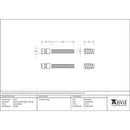 From The Anvil - 50mm Secret Fixings for T Bar (2) - Satin Stainless Steel - 50270 - Choice Handles