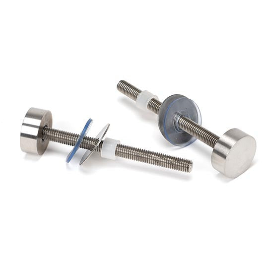 From The Anvil - 100mm Bolt Fixings for T Bar (2) - Satin Stainless Steel - 50271 - Choice Handles