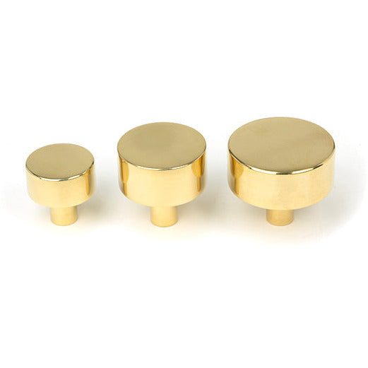 From The Anvil - Kelso Cabinet Knob - 25mm (No Rose) - Polished Brass - 50293 - Choice Handles