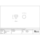 From The Anvil - Kelso Cabinet Knob - 25mm (No Rose) - Polished Brass - 50293 - Choice Handles