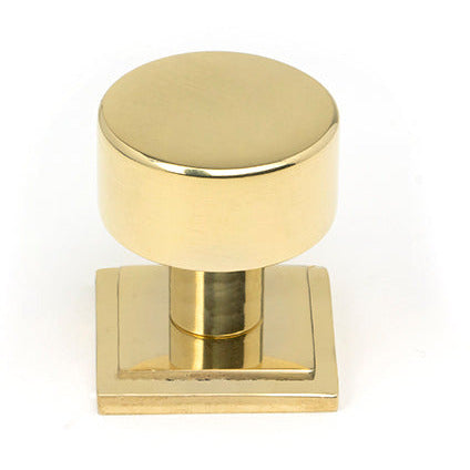 From The Anvil - Kelso Cabinet Knob - 25mm (Square) - Polished Brass - 50294 - Choice Handles