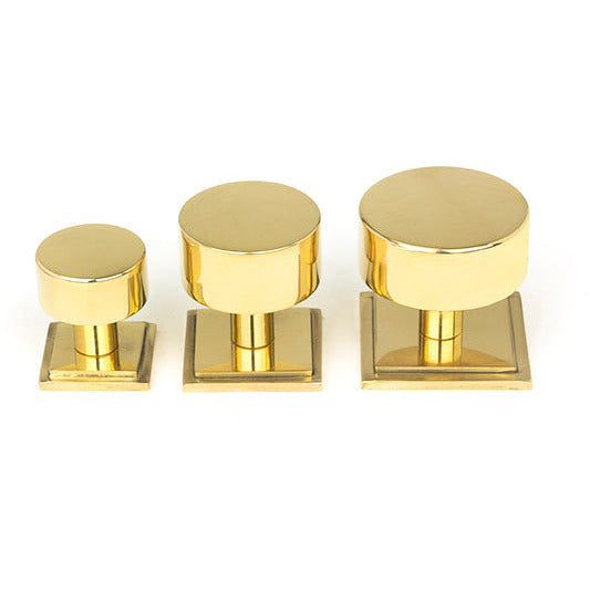 From The Anvil - Kelso Cabinet Knob - 32mm (Square) - Polished Brass - 50297 - Choice Handles