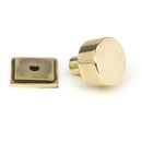 From The Anvil - Kelso Cabinet Knob - 25mm (Square) - Aged Brass - 50306 - Choice Handles