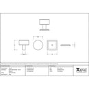 From The Anvil - Kelso Cabinet Knob - 32mm (Square) - Polished Nickel - 50318 - Choice Handles