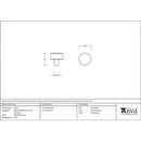 From The Anvil - Kelso Cabinet Knob - 25mm (No rose) - Polished Chrome - 50326 - Choice Handles