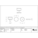 From The Anvil - Kelso Cabinet Knob - 32mm (Plain) - Polished Chrome - 50328 - Choice Handles