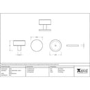 From The Anvil - Kelso Cabinet Knob - 38mm (Plain) - Polished Chrome - 50331 - Choice Handles