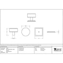 From The Anvil - Kelso Cabinet Knob - 38mm (Square) - Polished Chrome - 50333 - Choice Handles