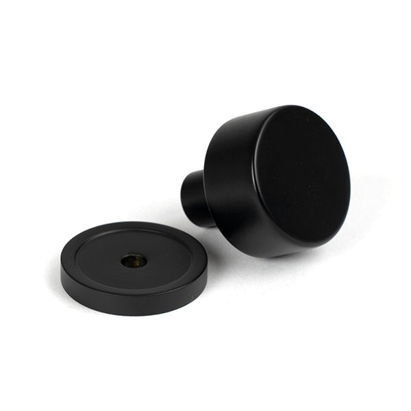 From The Anvil - Kelso Cabinet Knob - 25mm (Plain) - Matt Black - 50337 - Choice Handles