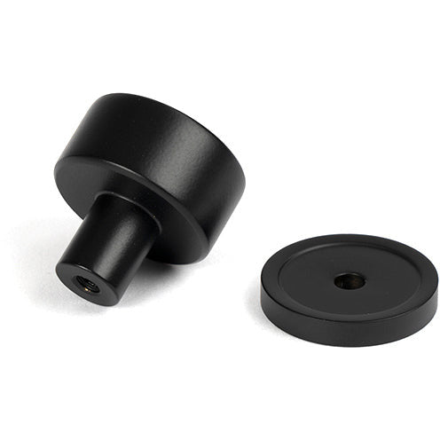 From The Anvil - Kelso Cabinet Knob - 25mm (Plain) - Matt Black - 50337 - Choice Handles