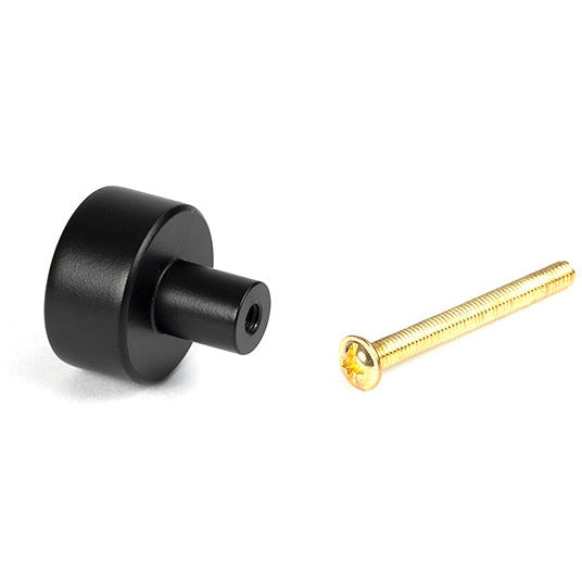 From The Anvil - Kelso Cabinet Knob - 25mm (No rose) - Matt Black - 50338 - Choice Handles