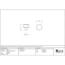 From The Anvil - Kelso Cabinet Knob - 25mm (No rose) - Matt Black - 50338 - Choice Handles