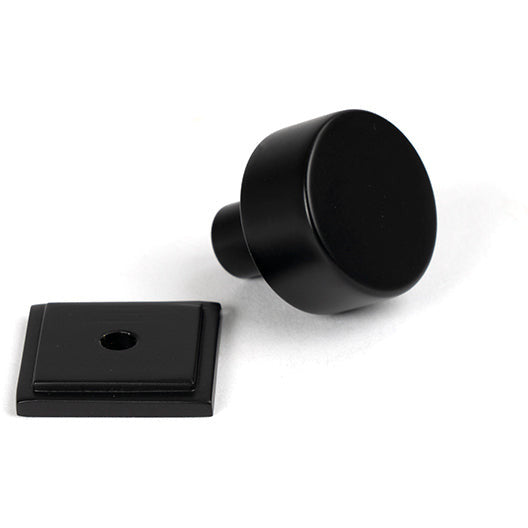 From The Anvil - Kelso Cabinet Knob - 25mm (Square) - Matt Black - 50339 - Choice Handles