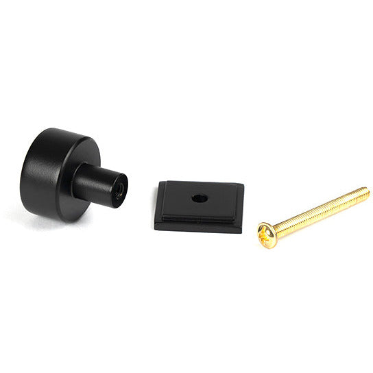 From The Anvil - Kelso Cabinet Knob - 25mm (Square) - Matt Black - 50339 - Choice Handles
