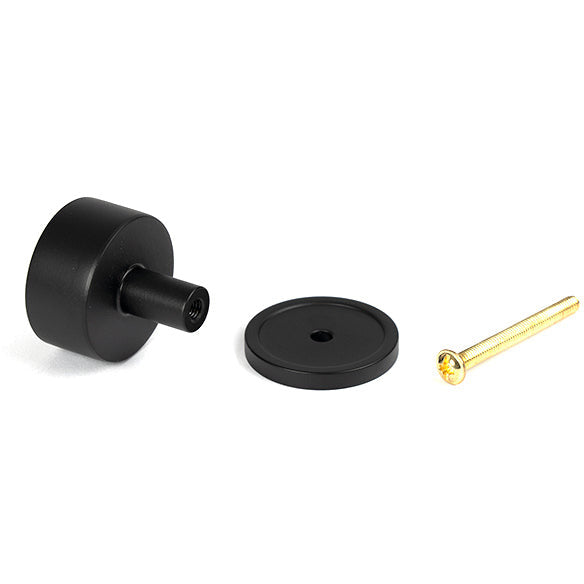 From The Anvil - Kelso Cabinet Knob - 32mm (Plain) - Matt Black - 50340 - Choice Handles
