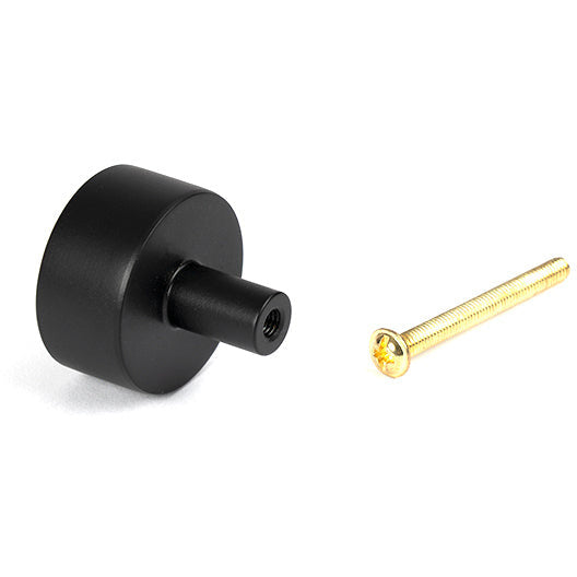 From The Anvil - Kelso Cabinet Knob - 32mm (No rose) - Matt Black - 50341 - Choice Handles
