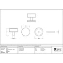 From The Anvil - Kelso Cabinet Knob - 38mm (Plain) - Matt Black - 50343 - Choice Handles