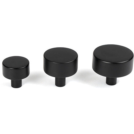From The Anvil - Kelso Cabinet Knob - 38mm (No rose) - Matt Black - 50344 - Choice Handles