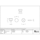 From The Anvil - Kelso Cabinet Knob - 25mm (Plain) - Satin Chrome - 50349 - Choice Handles