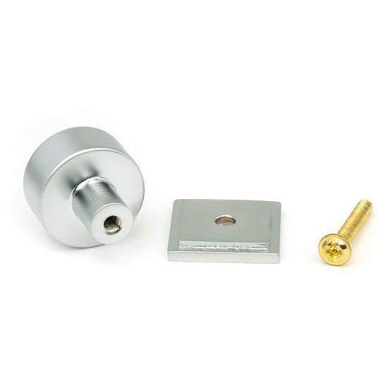 From The Anvil - Kelso Cabinet Knob - 25mm (Square) - Satin Chrome - 50351 - Choice Handles