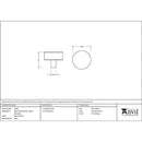 From The Anvil - Kelso Cabinet Knob - 38mm (No rose) - Satin Chrome - 50356 - Choice Handles