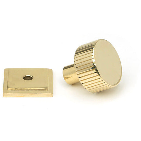From The Anvil - Judd Cabinet Knob - 25mm (Square) - Polished Brass - 50363 - Choice Handles