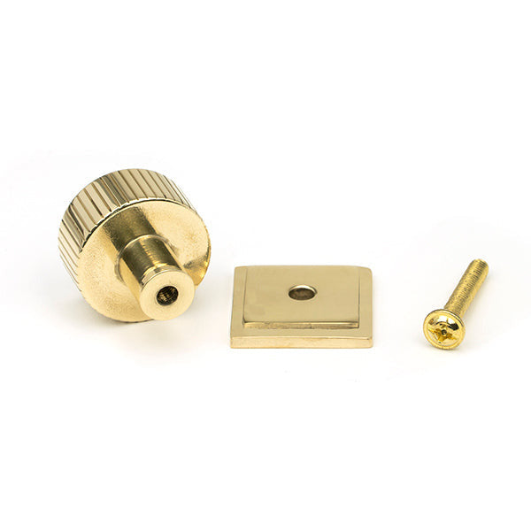From The Anvil - Judd Cabinet Knob - 25mm (Square) - Polished Brass - 50363 - Choice Handles