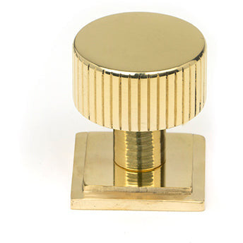 From The Anvil - Judd Cabinet Knob - 25mm (Square) - Polished Brass - 50363 - Choice Handles