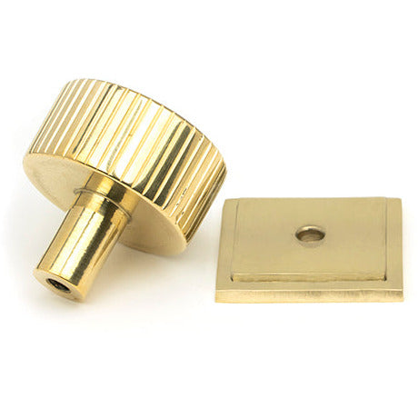 From The Anvil - Judd Cabinet Knob - 32mm (Square) - Polished Brass - 50366 - Choice Handles