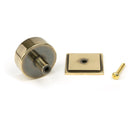 From The Anvil - Kelso Cabinet Knob - 38mm (Square) - Aged Brass - 50375 - Choice Handles