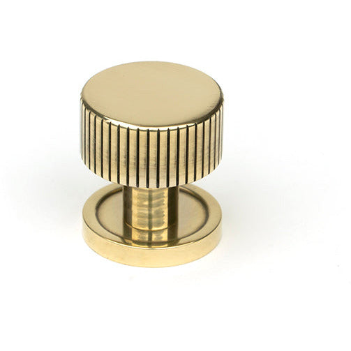 From The Anvil - Judd Cabinet Knob - 25mm (Plain) - Aged Brass - 50377 - Choice Handles