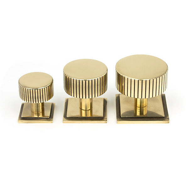 From The Anvil - Judd Cabinet Knob - 25mm (Square) - Aged Brass - 50379 - Choice Handles