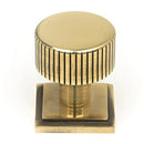 From The Anvil - Judd Cabinet Knob - 25mm (Square) - Aged Brass - 50379 - Choice Handles