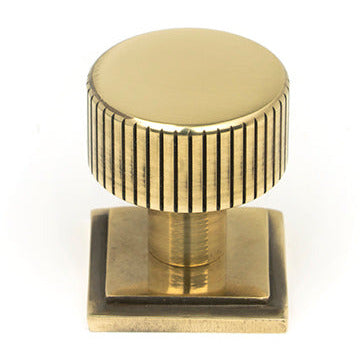 From The Anvil - Judd Cabinet Knob - 25mm (Square) - Aged Brass - 50379 - Choice Handles